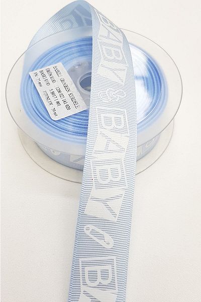 Hayalperest boncuk Μπλε Baby Printed Grosgrain Κορδέλα 2,5cm