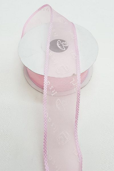 Hayalperest boncuk Κορδέλα Οργάντζα με θέμα Pink Baby 4 εκ
