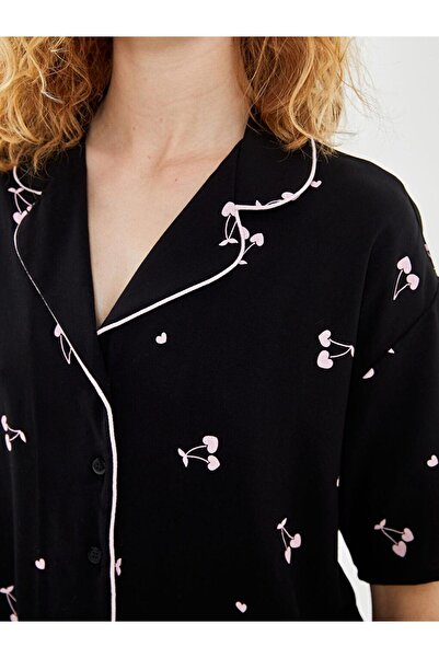 LC Waikiki LCW DREAM Gömlek Yaka Desenli Kadın Pijama Takımı