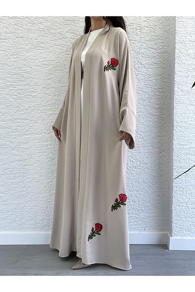 MELEK ARAZ Stone Rose Abaya