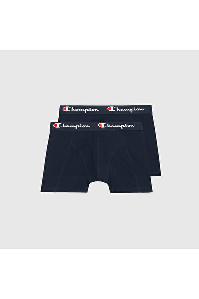 Champion Herren Boxershorts, 2er Pack - Baumwolle, Logobund, einfarbig