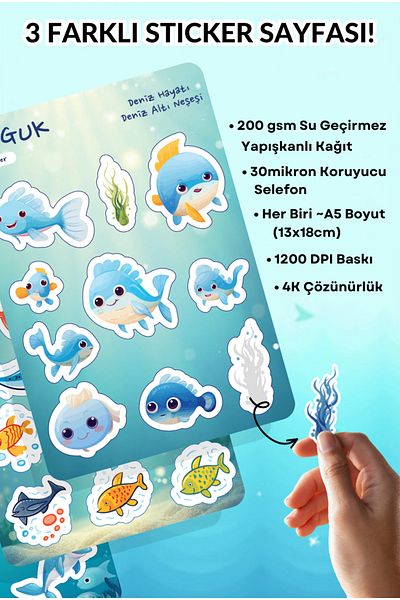 GUGUK Sea Tale Sticker Leaves Set