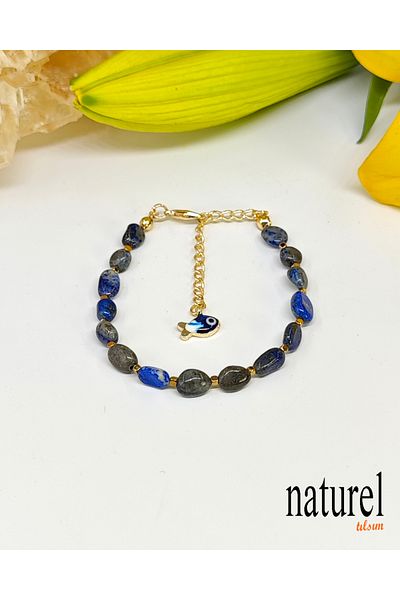 Naturel Tılsım Lapis Lazuli Natural Stone Bracelet