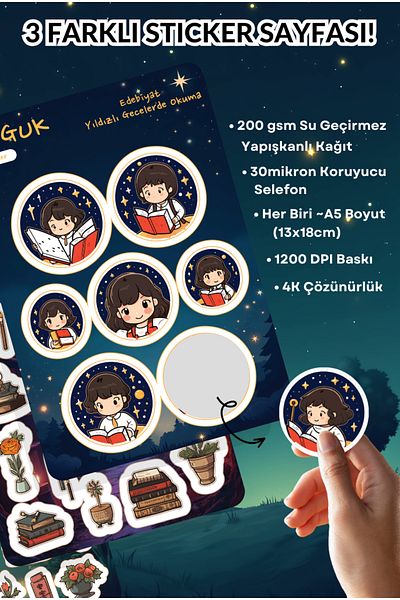 GUGUK Literature Path Sticker Leaves Set