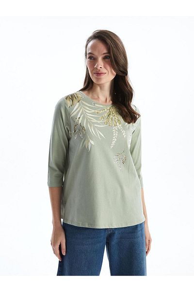 LC Waikiki Bluză LCW Grace cu decolteu rotund floral pentru femei