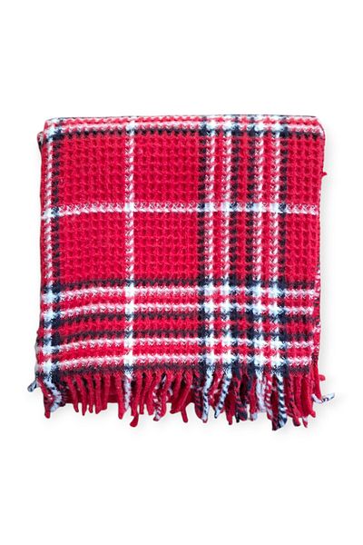stay with love Scotch Blanket Double Blanket 180*220 cm Red-White Valentine's Day Gift