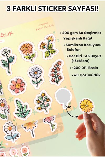 GUGUK Spring Enthusiasm Sticker Leaves Set