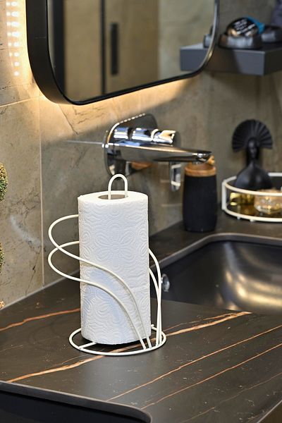 Edora Home Μπεζ ρολό χαρτιού Swan - Θήκη για πετσέτες, θήκη για χαρτοπετσέτες Κουζίνα Μπάνιο Παιδικό Υπνοδωμάτιο Αξεσουάρ - Μεταλλικό ανοξείδωτο
