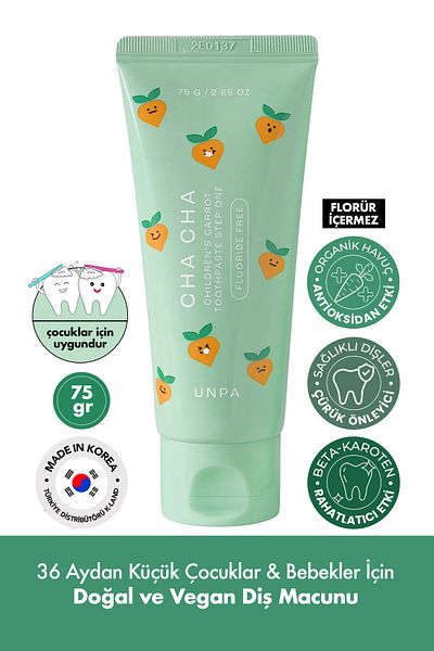 UNPA Unpa Cha Cha - Natural and Vegan Korean Toothpaste for Children from 36 Months
