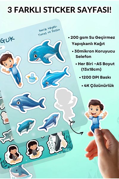 GUGUK Dolphin Song Sticker Leaves Set