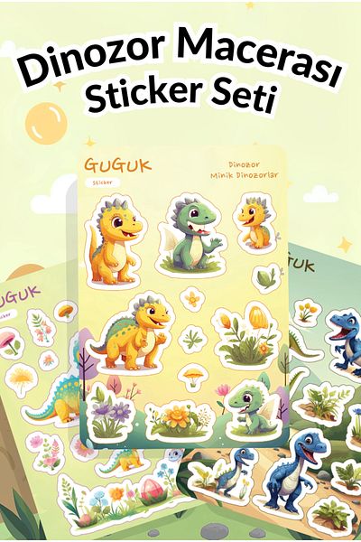 GUGUK Dinosaur Adventure Sticker Leaves Set