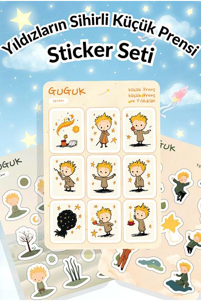 GUGUK Set of Magic Little Prince of the Stars Sticker Leaves