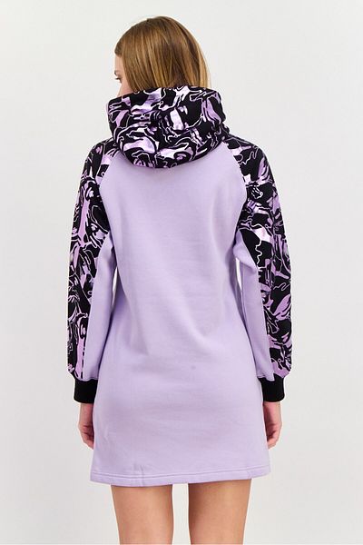 Aape By A Bathing Ape Women Brand Logo Hooded Dress, Purple