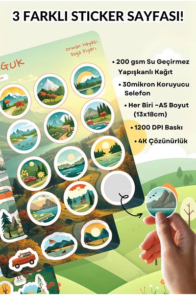 GUGUK Set of Sticker Leaves in Nature