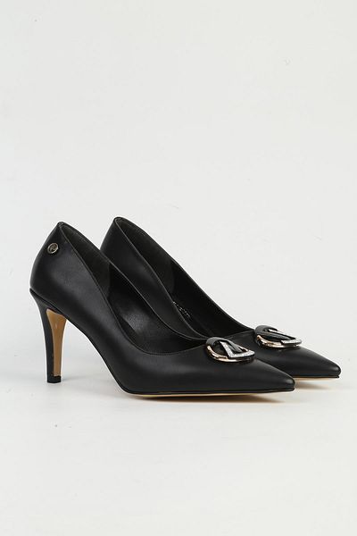 Pierre Cardin Μαύρα γυναικεία παπούτσια με τακούνι PC-54506