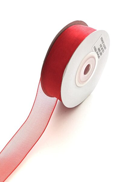 Hayalperest boncuk Panglică din organza de culoare roșie 2 cm