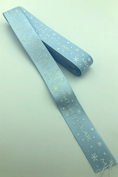 Hayalperest boncuk 10 Mt Happy New Year Printed New Year Ribbon