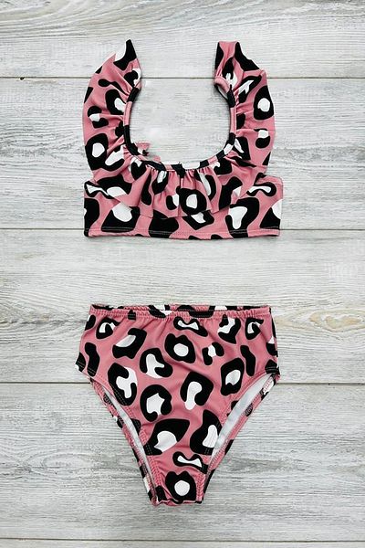 My Kids Wear Costum de baie pentru fetiță cu imprimeu cu volante