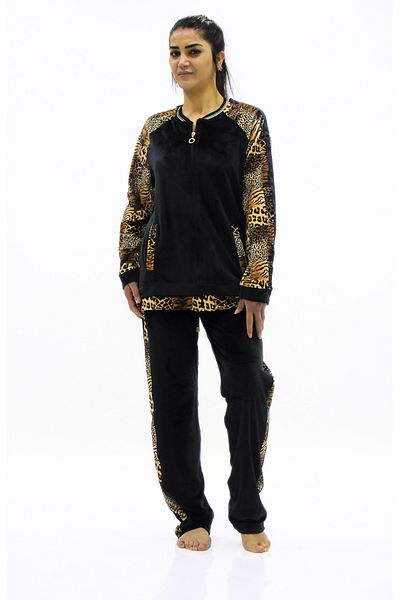 Sementa Σετ αθλητική φόρμα Leopard Combination Velvet