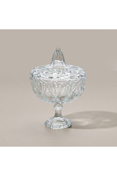 Glass In Love In Love Orchid Candy Footed Sugar Bowl - Transparent