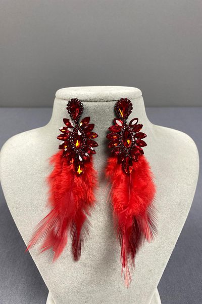 Hayalperest boncuk Special Invitation Prom and Wedding Evening Dress Earrings - The Most Stylish Feather