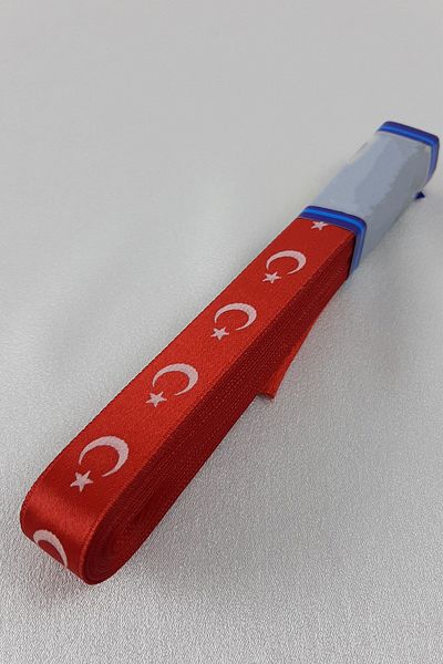 Ulutaş Σατέν κορδέλα με μοτίβο σημαίας Red Moon Star