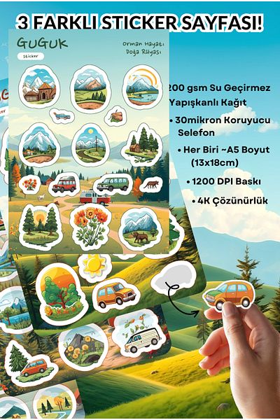 GUGUK Green World Sticker Leaves Set