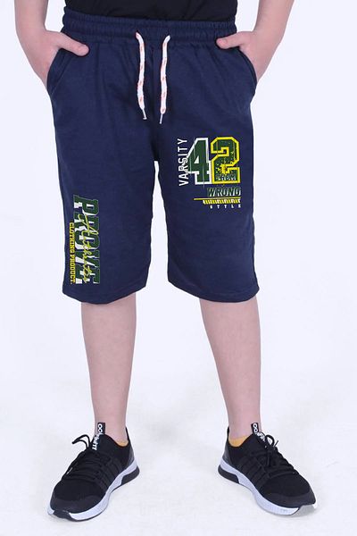 FYK COLLECTİON Wrong Printed Boy's Double Pocket Capri