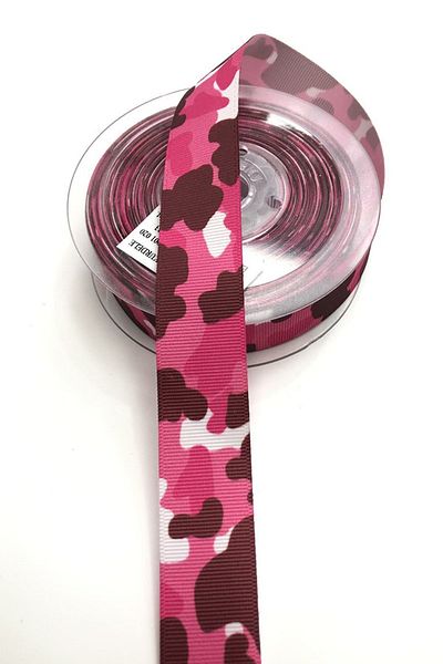 Hayalperest boncuk Κορδέλες Grosgrain με φούξια μοτίβο 2,5 cm 1 Mt