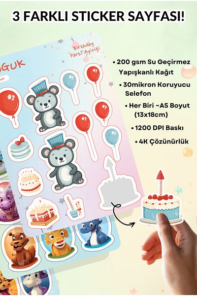 GUGUK Party Fun Sticker Leaves Set