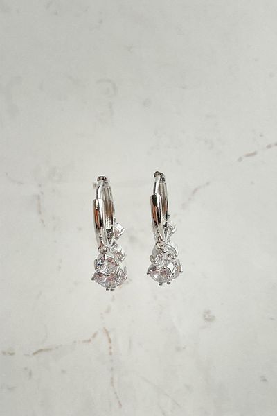 Modex Silver Color Dangle Shakira Earrings