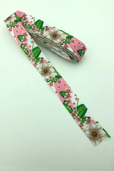 Hayalperest boncuk Μεγάλη κορδέλα Grosgrain με λουλούδια 10 Mt