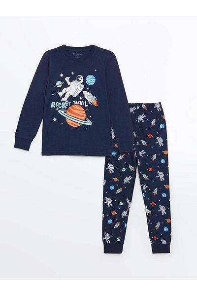LC Waikiki Lcw Kids Crew Neck Boy Pajamas Set