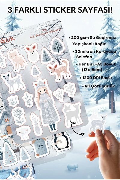 GUGUK Winter Wonder Sticker Leaves Set