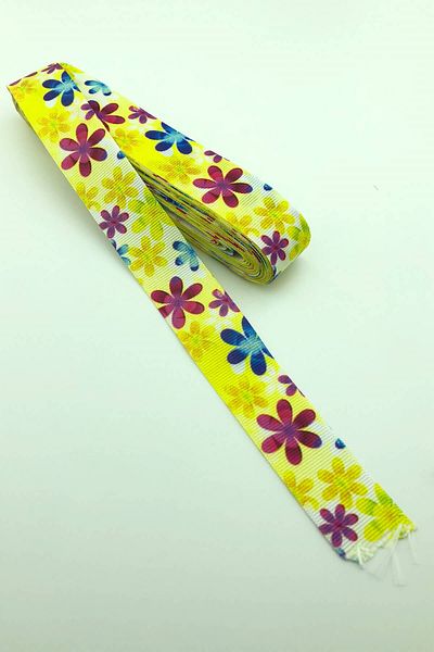 Hayalperest boncuk Κορδέλα Grosgrain με σχέδιο μαργαρίτας