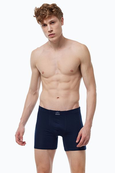Malabadi Premium ανδρικό Navy Blue Modal Long Boxer - 250