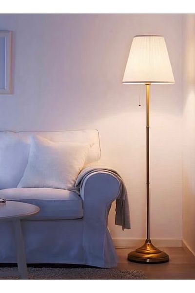 Primo Plus مصباح أرضي أبيض/ذهبي 155×36 سم