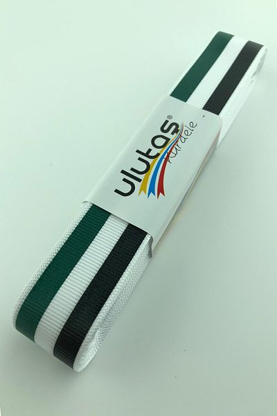 Hayalperest boncuk Μαύρη πράσινη ρίγα με στάμπα Grosgrain κορδέλα 10 Mt