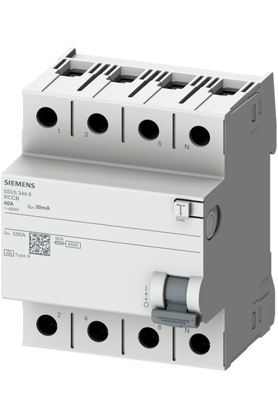 Siemens 4x40a 300ma Kaçak Akım Rölesi 4 Kutuplu 40 Amper