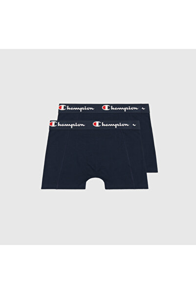 Champion Herren Boxershorts, 2er Pack - Baumwolle, Logobund, einfarbig
