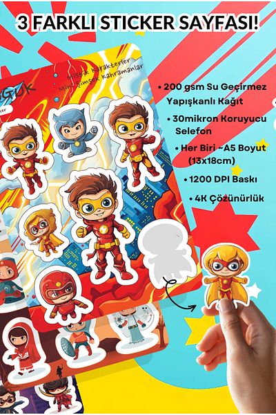 GUGUK Heroes Alliance Sticker Leaves Set