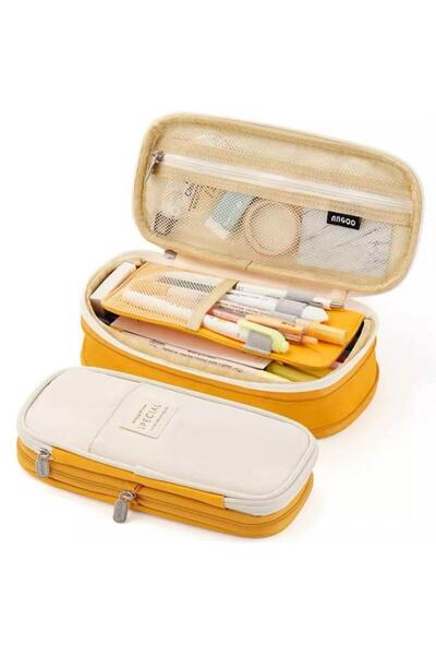 QUEVİLİY Kalemlik Kalem Kutusu çok foksiyonlu okul kalemlik kanvas 7 renk seç...