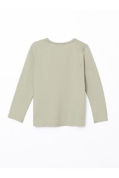 LC Waikiki Γυναικείο μπλουζάκι με στάμπα Lcw Grace Crew Neck