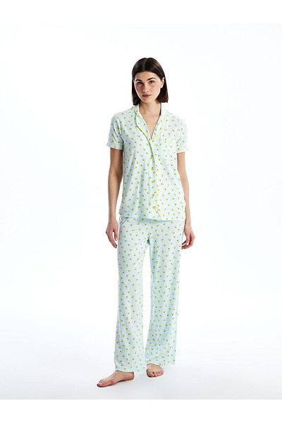 LC Waikiki Set pijamale pentru femei LCW DREAM cu guler de cămașă