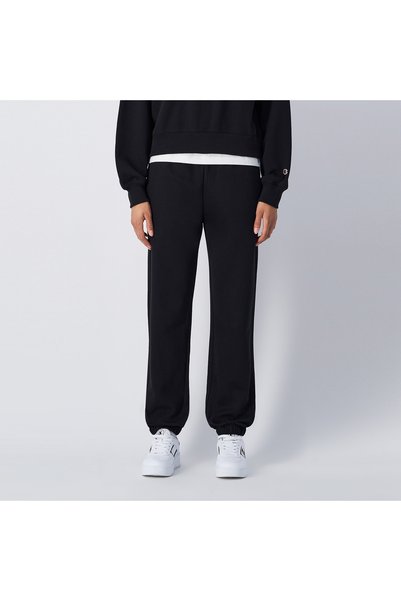 Champion Script Shop Elastic Cuff Pants Black Women's Sweatpants -117583-Kk001