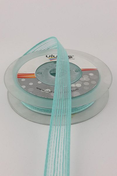 Hayalperest boncuk Water Green Linen Ribbon - 1.5 Cm 10 Mt Effect