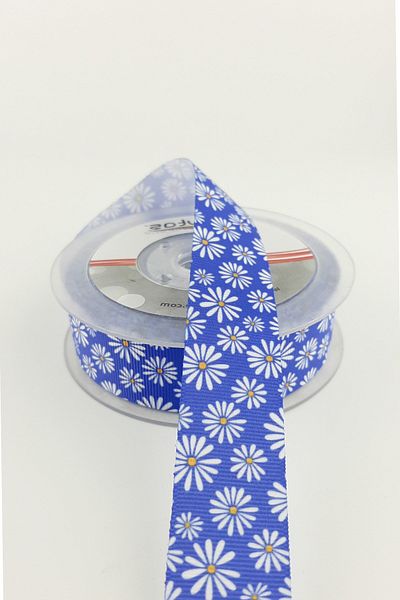 Hayalperest boncuk Κορδέλα Grosgrain με σχέδιο Daisy 2,50 cm 20 Mt