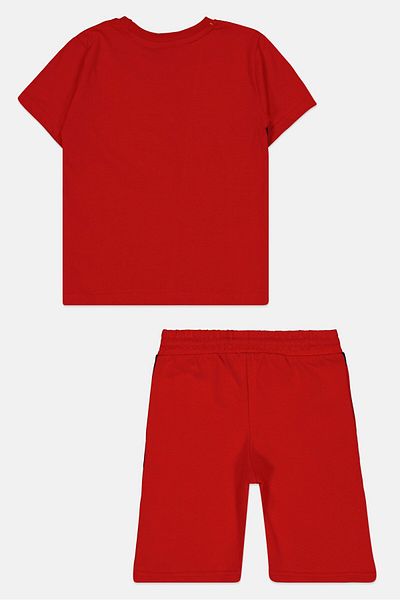 Nautica Toddler Boys 2 Pcs Sportswear Fit Short Sleeve Top And Bottom, Red