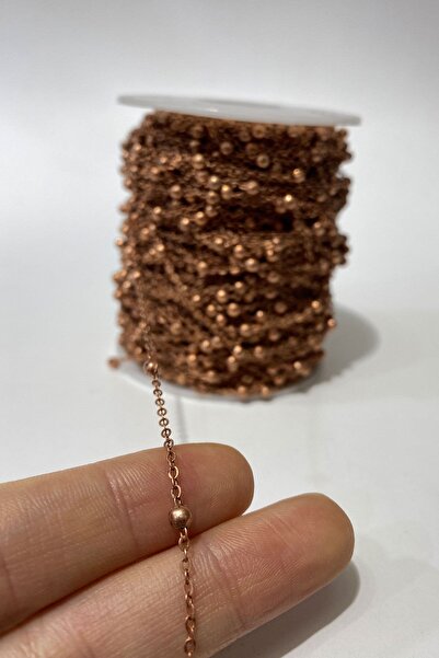 Hayalperest boncuk Χάλκινο Χρώμα Μεταλλικό Μαζικό Κολιέ Αλυσίδα 1 mt