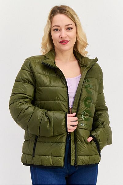 Hugo by Hugo Boss Women Quilted Puffer Jacket, Olive